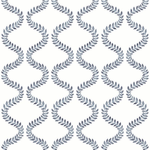 Florentine Blue Vine Trellis Peel & Stick Wallpaper