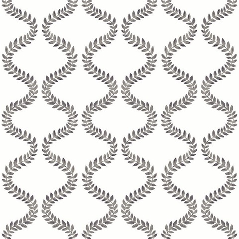 Florentine Soft Black Vine Trellis Peel & Stick Wallpaper