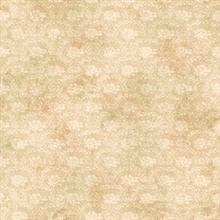 Florra Sand Faux Textured Damask Wallpaper