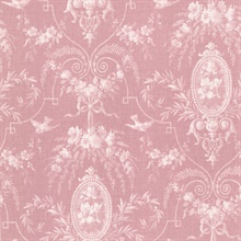 Flourish Pink Cameo Fleur Wallpaper