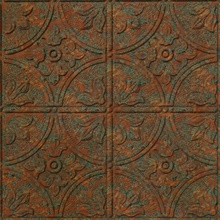 Flower Garden Ceiling Panels Copper Patina