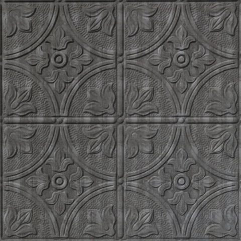 Flower Garden Ceiling Panels Etched Silver