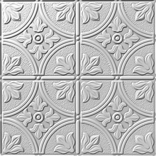 Flower Garden Ceiling Panels Metallic Silver