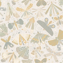 Flyga Light Blue Butterfly &amp; Dragonflies Wallpaper