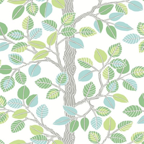 Forest Leaves Premium Peel &amp; Stick Wallpaper