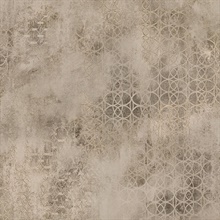 Fornax Brass Geometric Wallpaper