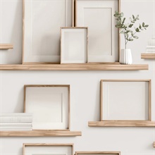 Frame Shelves Beige Wallpaper