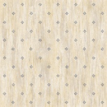 Frannie Wheat Stencil Starburst Toss Wallpaper