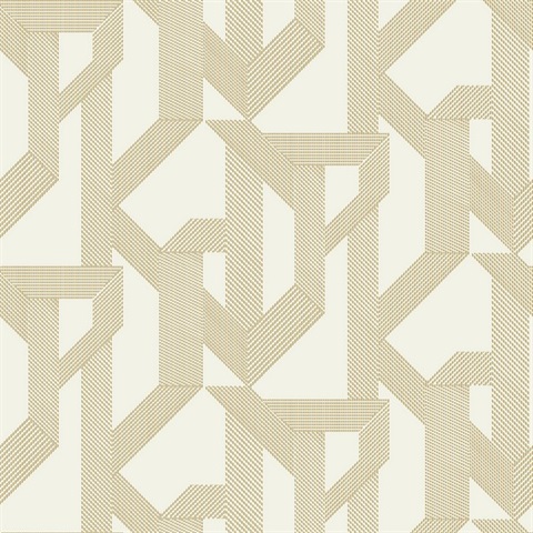 Franz Ivory & Gold Art Deco Geometric