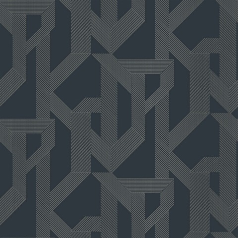 Franz Navy Blue Art Deco Geometric