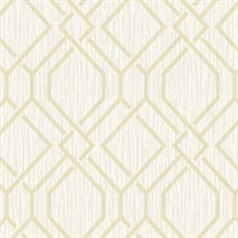 Frege Gold Textured Trellis Wallpaper