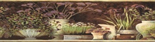 Frema Brown Floral Still Life Border