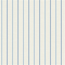 French Blue & Denim Wash Andree Stripe Wallpaper