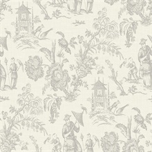 French Grey Colette Chinoiserie Wallpaper