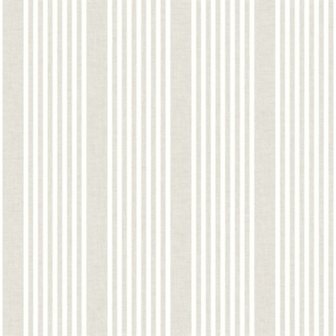 French Linen Stripe Premium Peel & Stick Wallpaper