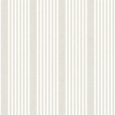 French Linen Stripe Premium Peel & Stick Wallpaper