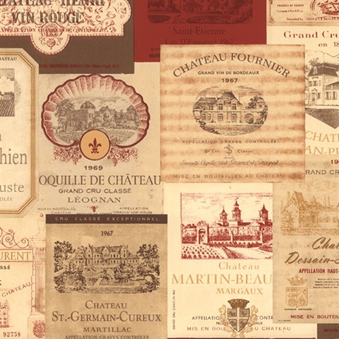 French Wine Labels Wallpaper