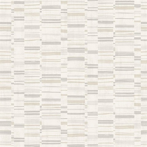 Fresnaye Neutral Linen Horizontal Stripe Wallpaper