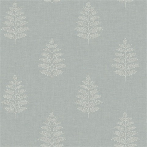 Frond Light Blue Leaf Wallpaper