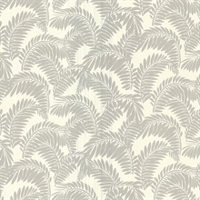 Fronde Silver Leaves Wallpaper