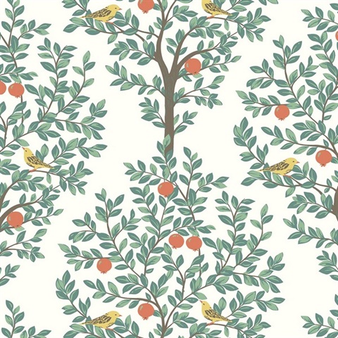 Fruit Tree Botanical Juniper Peel and Stick Wallpaper