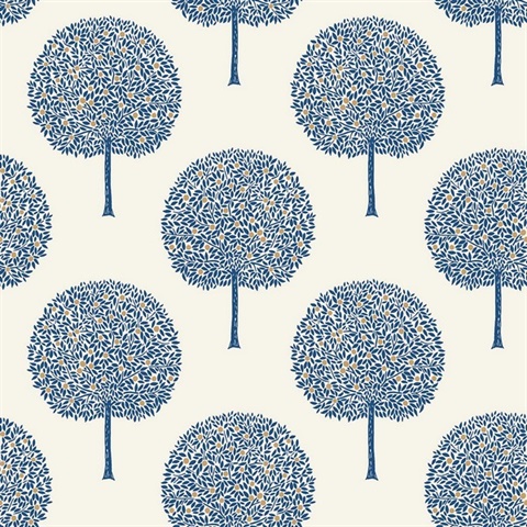 Fruit Trees Inkwash Wallpaper