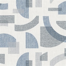 Fulton Blue Shapes Wallpaper