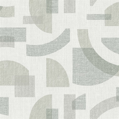 Fulton Sea Green Shapes Wallpaper