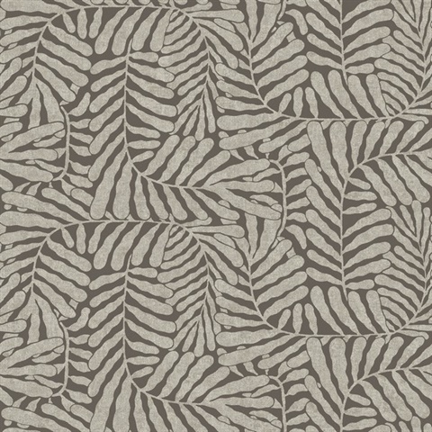 Gabriel Espresso Fern Wallpaper