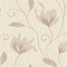 Gallagher Champagne Floral Trail Wallpaper