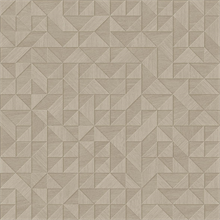 Gallerie Beige Geometric Wood Wallpaper