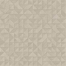 Gallerie Cream Geometric Wood Wallpaper