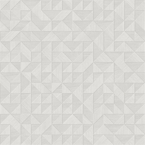 Gallerie Light Grey Geometric Wood Wallpaper