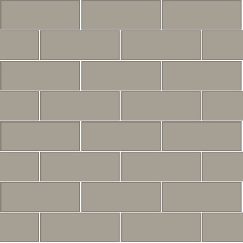 Galley Dark Grey Horizontal Textured Subway Tile Wallpaper