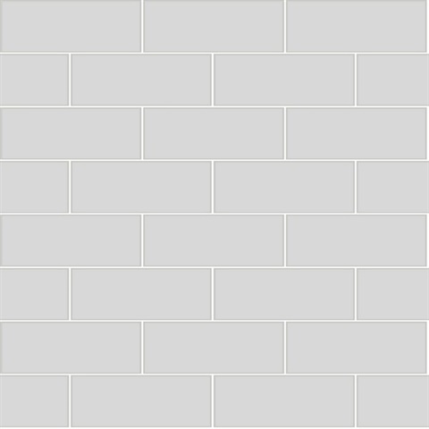 Galley Light Grey Horizontal Textured Subway Tile Wallpaper