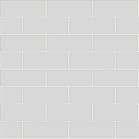 Galley Light Grey Horizontal Textured Subway Tile Wallpaper