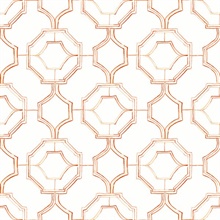 Gallina Orange Geometric Trellis Wallpaper