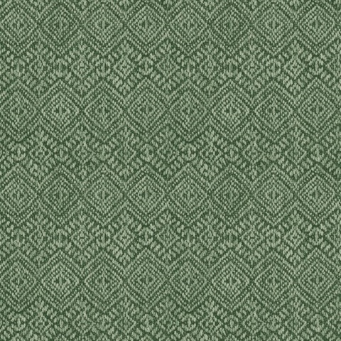 Gallivant Green Woven Geometric Wallpaper
