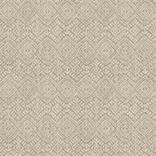 Gallivant Neutral Woven Geometric Wallpaper