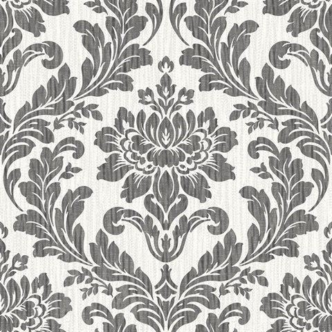 Galois Black Damask Wallpaper