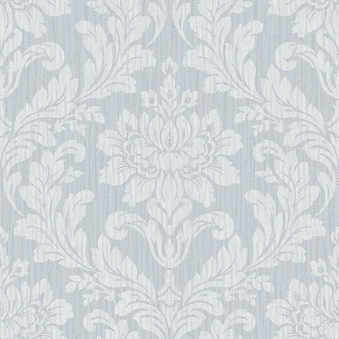 Galois Light Blue Damask Wallpaper