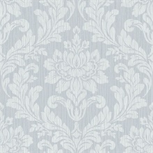 Galois Light Blue Damask Wallpaper
