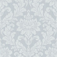 Galois Light Blue Damask Wallpaper