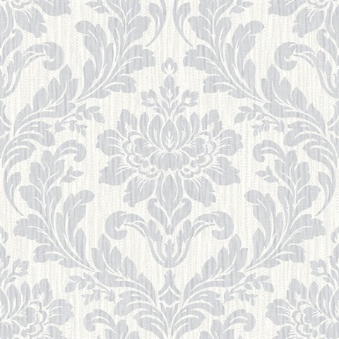 Galois Light Grey Damask Wallpaper