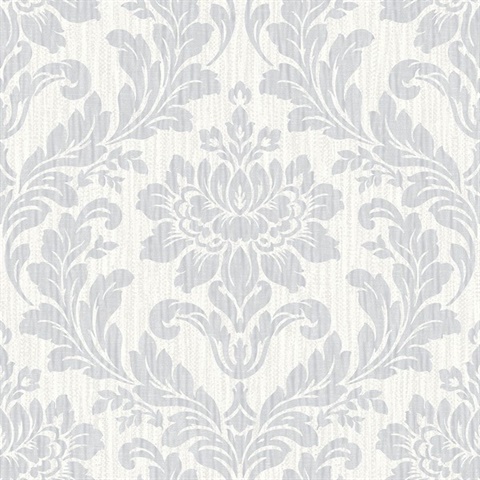 Galois Light Grey Damask Wallpaper