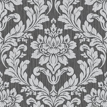 Galois Silver Damask Wallpaper