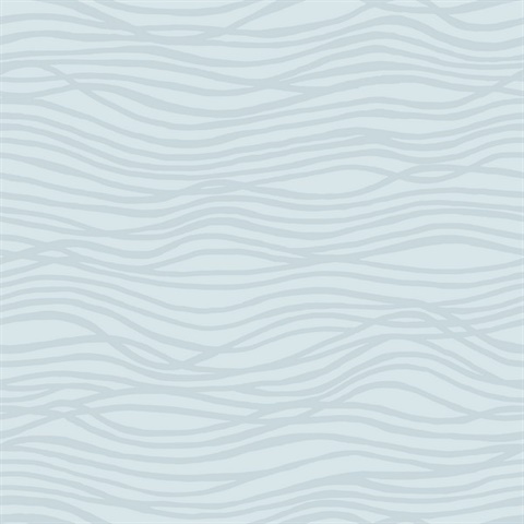 Galyn Sky Blue Pearlescent Glitter Textured Wave Wallpaper