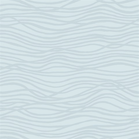 Galyn Sky Blue Pearlescent Glitter Textured Wave Wallpaper