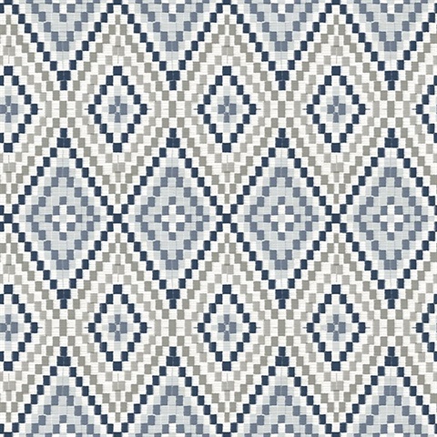 Ganado Navy Geometric Ikat
