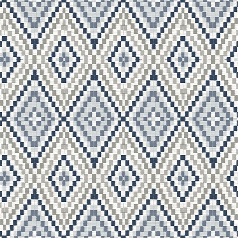 Ganado Navy Geometric Ikat